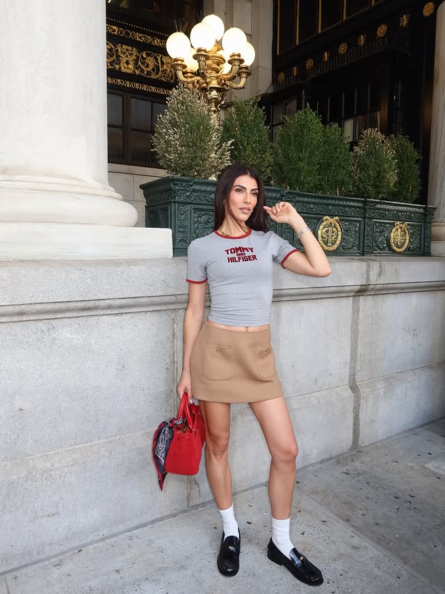Instagram post by @giuliasalemi for Tommy Hilfiger. Caption reads: All eyes on @tommyhilfiger fashion show 🤍❤️💙 ADV....