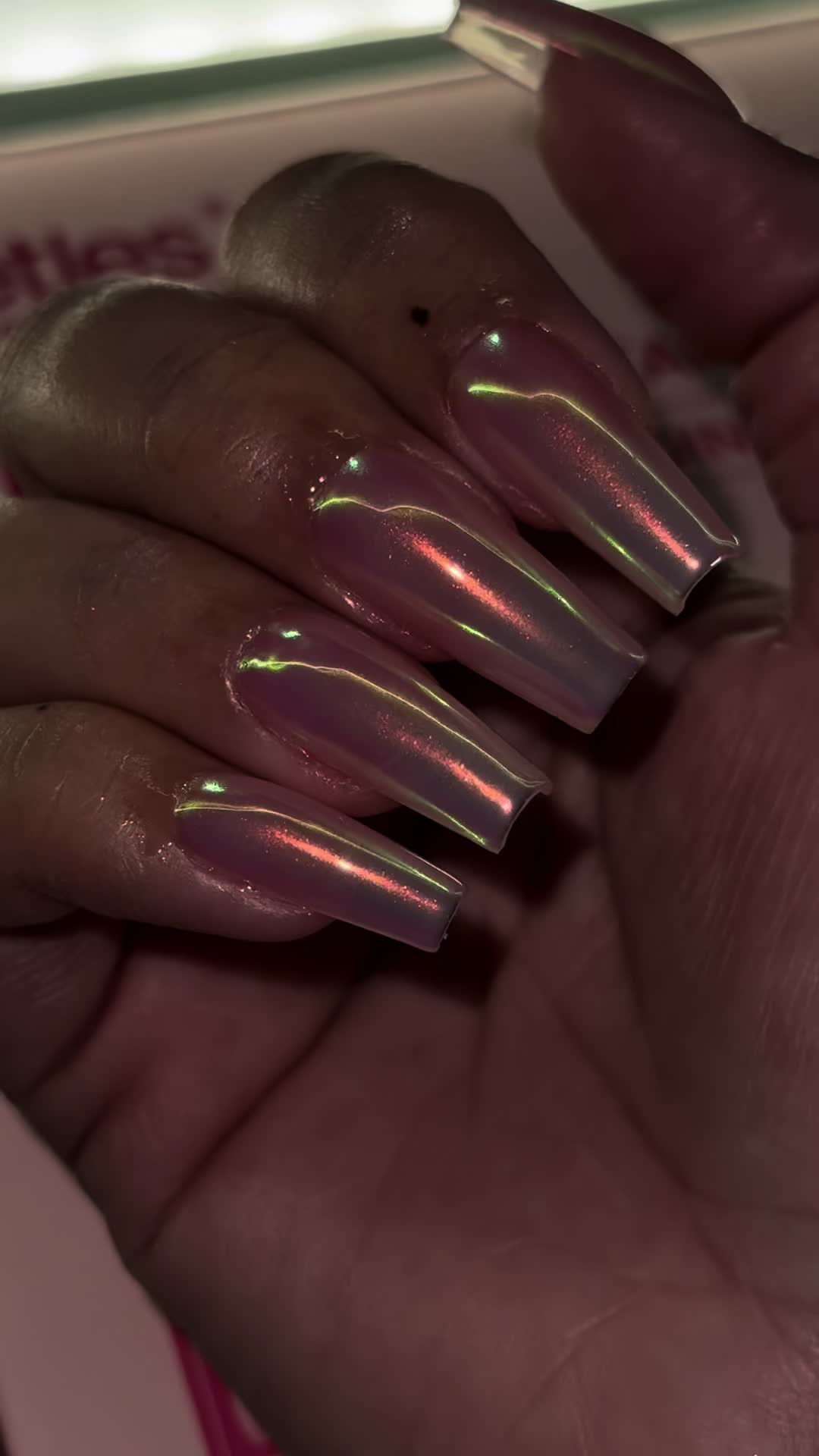TikTok post by @nailz_by_ashleyyy for BeetlesGelPolish. Caption reads: [...] $ on orders 💲40+💗 @BeetlesGelPolish....