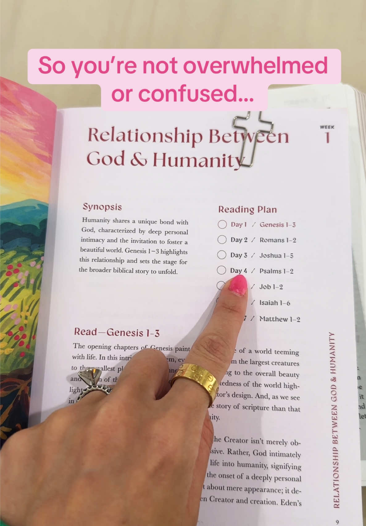 TikTok post by @lauren.middlebrooks for Alabaster Co. Caption reads: [...] struggle reading your Bible 🫶🏻💕....