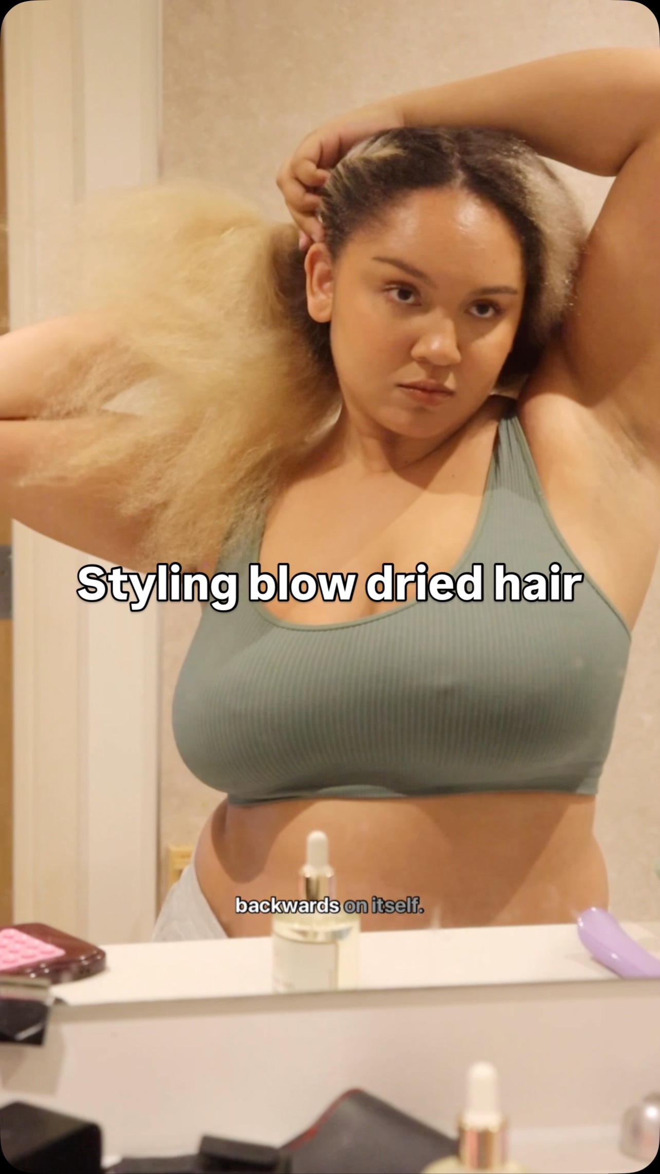 Instagram post by @pennyfroreal for ARKIVE HEADCARE. Caption reads: [...] I create shine oil ad/pr @arkiveheadcare The....