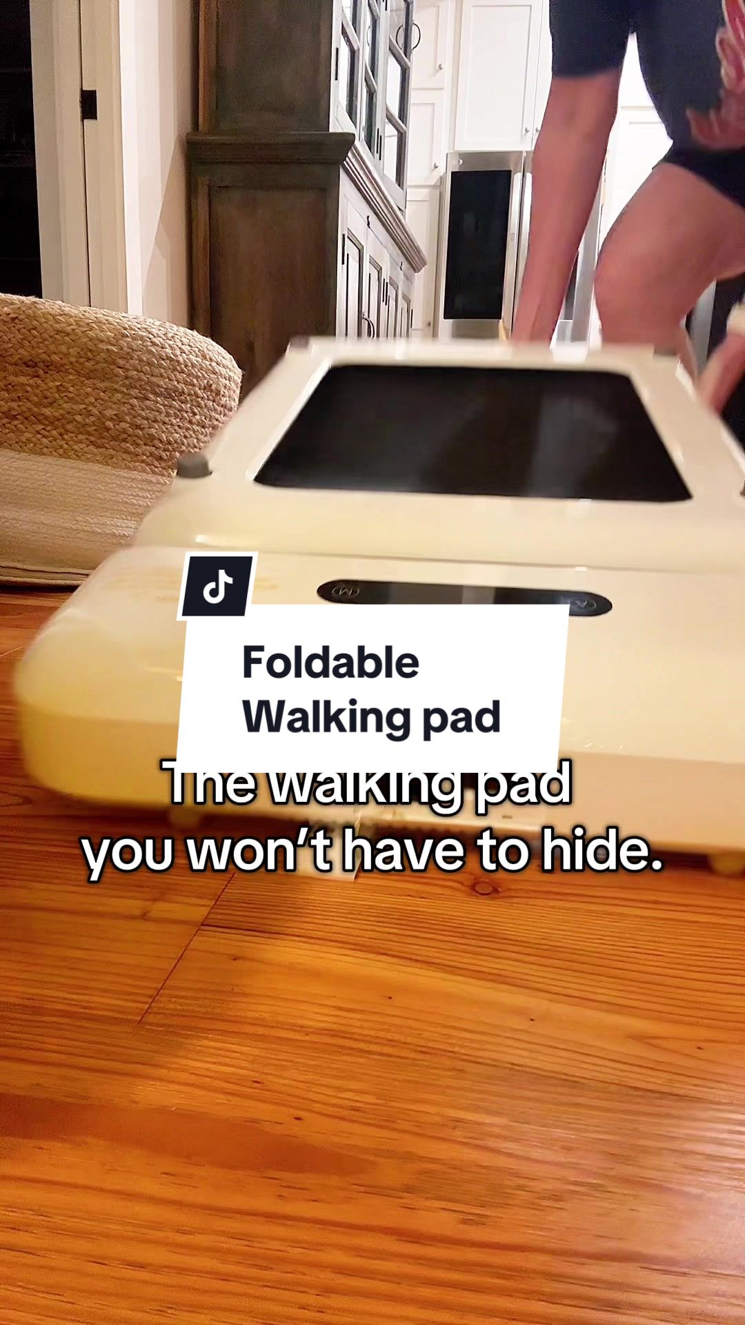 TikTok post by @its.a.dandy for WalkingPad. Caption reads: [...] #spotlightfinds #treadmill #walkingpad....