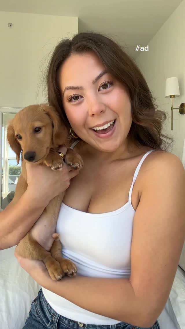 Instagram post by @rianna_lotito for BISSELL. Caption reads: #ad was potty training easy for your pet?? So glad....