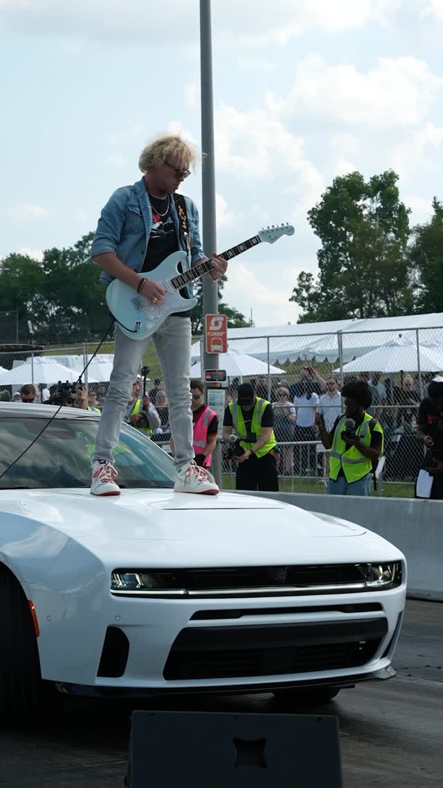 Instagram post by @kennywayneshepherd for Dodge. Caption reads: A decade deep and we’re still burning rubber.....