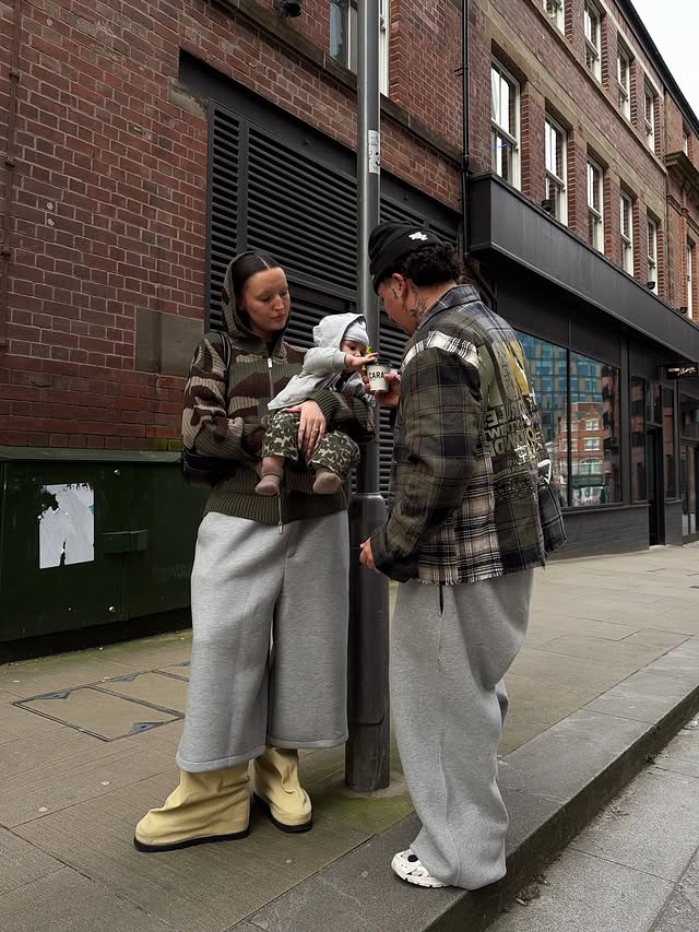 Instagram post by @joannahstyle for boohooMAN. Caption reads: [...] & matching fits with the fam 🌟✨....