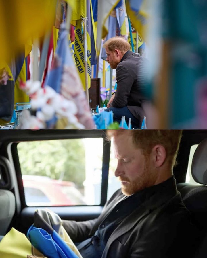 Instagram post by @meghan.daily.official for Reuters. Caption reads: 🇺🇦 During his visit to Kyiv, Prince Harry, the....
