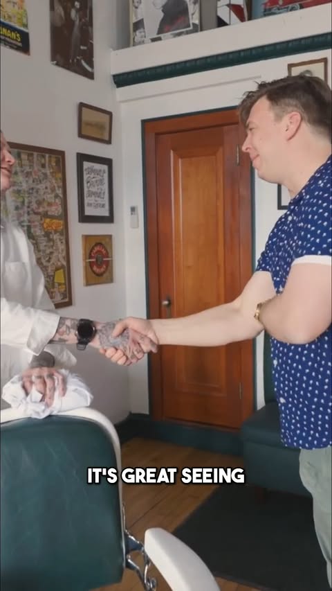 Instagram post by @elizabeths_barbershop_stp for Xfinity. Caption reads: I popped in for a straight-edge shave with my....