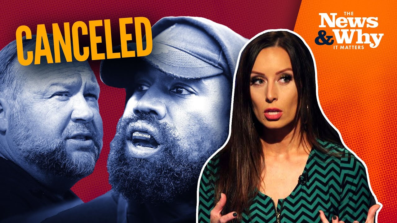 YouTube post by @BlazeTV for Healthycell. Caption reads: The Case FOR Alex Jones and Kanye West | The News....