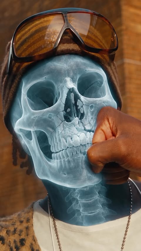 Instagram post by @futurist__ for invideo. Caption reads: [...] this really cool x-ray effect made with....