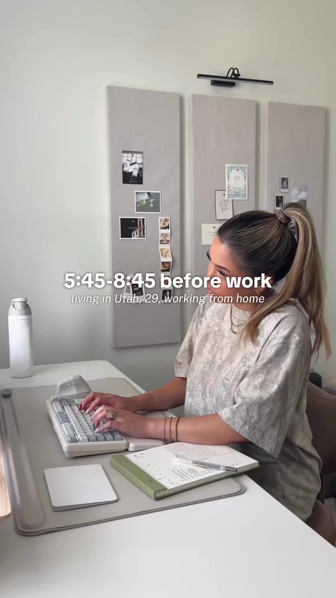 TikTok post by @michellegraviet for Kaxi. Caption reads: Another wfh morning !! Pretty solid except for the....