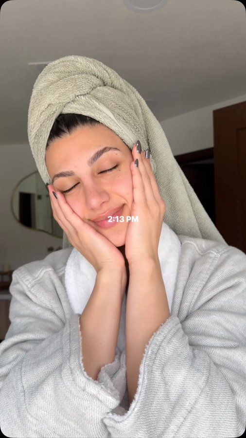 Instagram post by @mananamariee for REN Clean Skincare. Caption reads: REN’s AHA tonic - everyone’s ride or die....