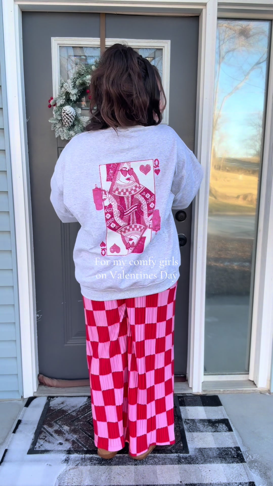 TikTok post by @karaad for Refinery Number One. Caption reads: The cutest Valentine Crewneck 💘👑@Refinery Number....