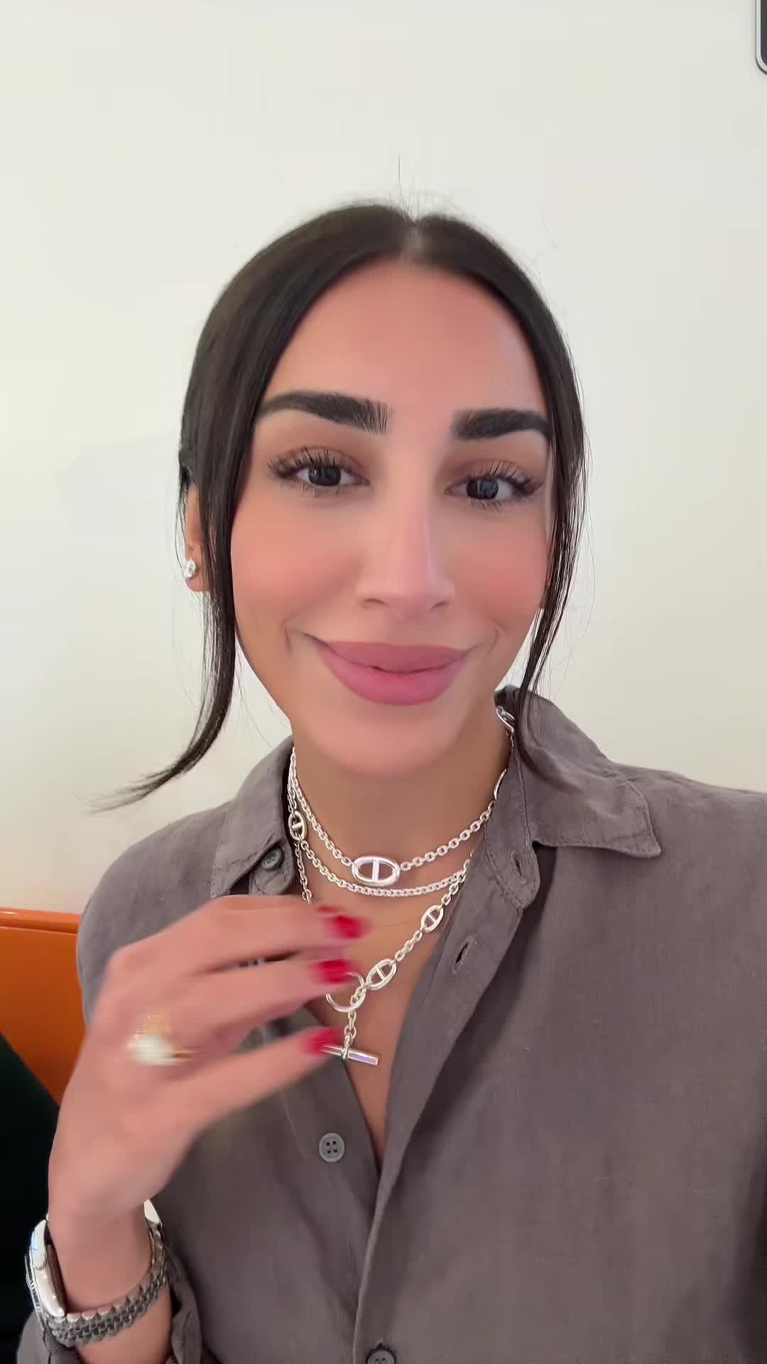 TikTok post by @sayehsoltani for Studs. Caption reads: The new piercing is placed so much better now....