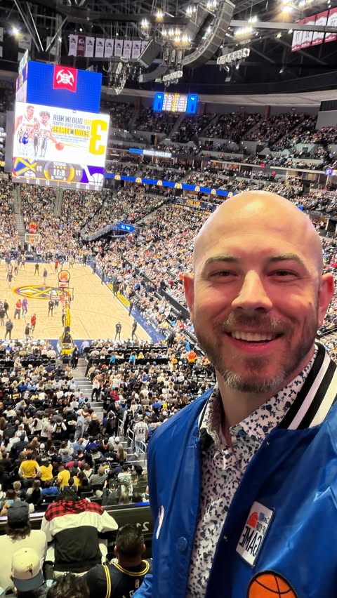 Instagram post by @drdustinportela for CeraVe. Caption reads: #CeraVePartner at the Denver Nuggets Game to [...].