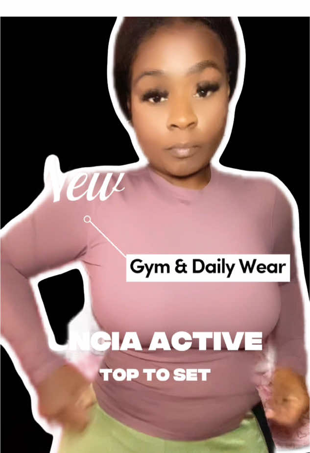 TikTok post by @chyna.mokickz for Uncia Active. Caption reads: Two piece legging set from @UnciaActive . The....