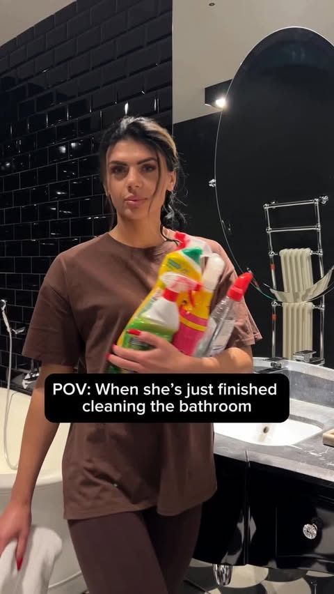 Instagram post by @polish_viking_tbs for The Beard Struggle. Caption reads: She just finished cleaning the bathroom…
and I....