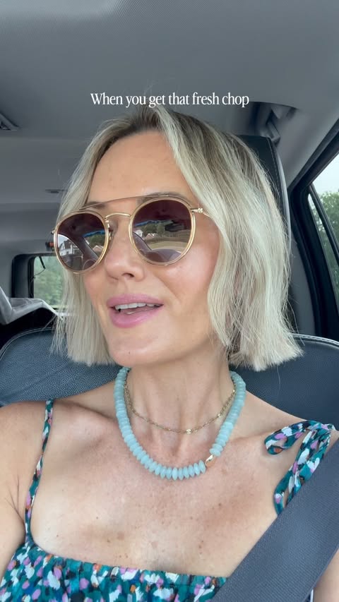 Instagram post by @jennnacoole for SOJOS EYEWEAR. Caption reads: No layers. Just a blunt cut all the way around and....