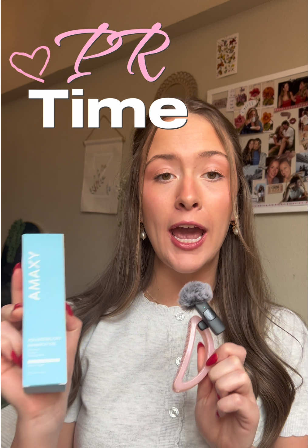 TikTok post by @zo.niz for AMAXY Beauty. Caption reads: I am actually so intrigued and excited to try....