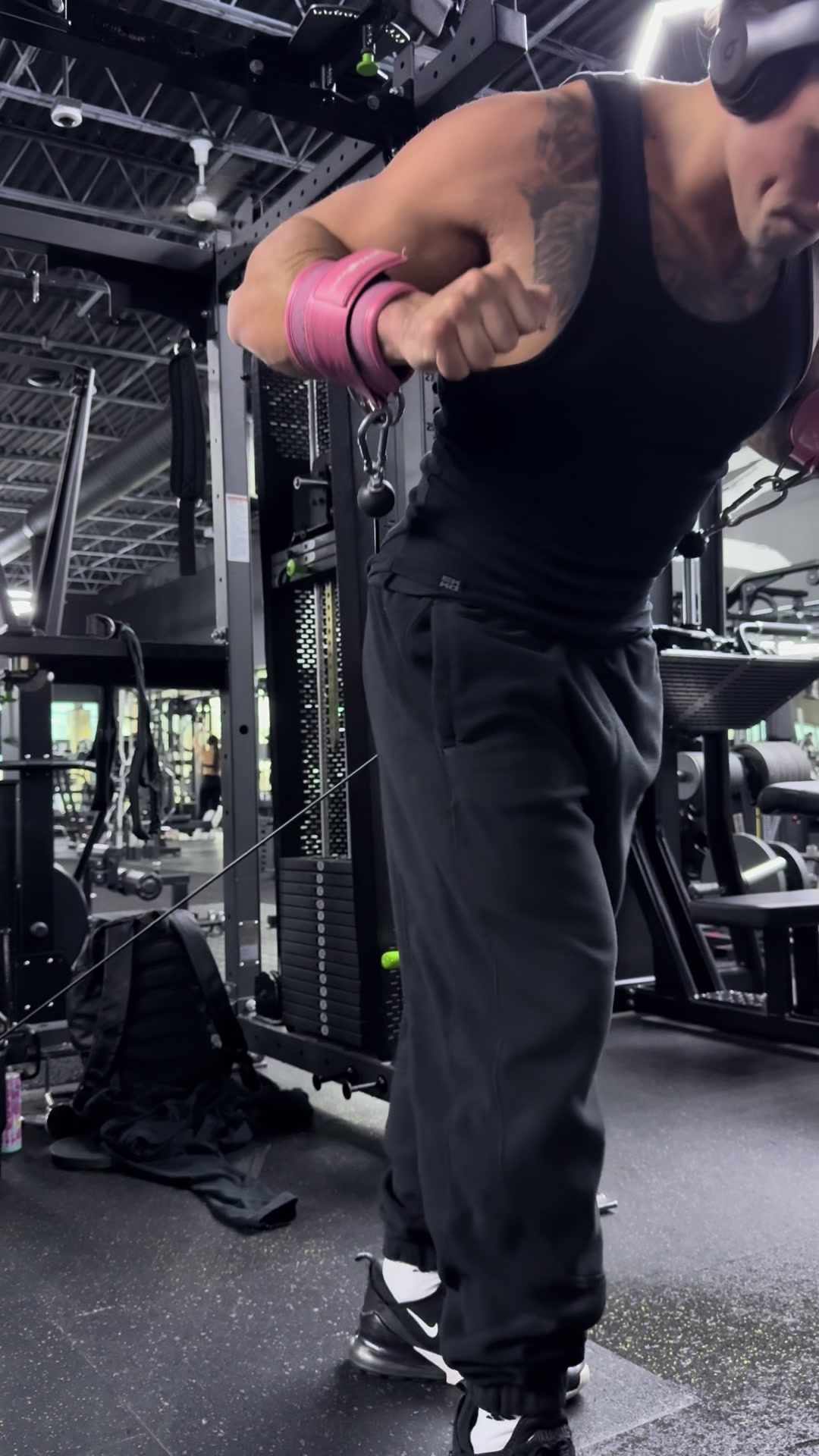 TikTok post by @nickcuzie for Ekkovision. Caption reads: @EKKOVISION.COM #tiktokshop #tanktop #biceps #abs .