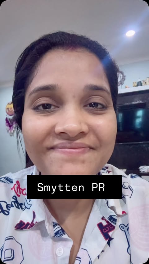 Instagram post by @nikitaadidwania for Smytten. Caption reads: Still smiling because my very first @getsmytten PR....