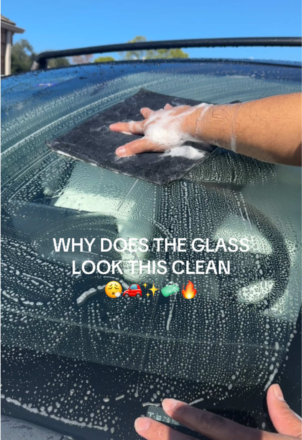 TikTok post by @hellopriscillaly for Blackline Car Care. Caption reads: watching the grime lift off was too satisfying 🚗✨....