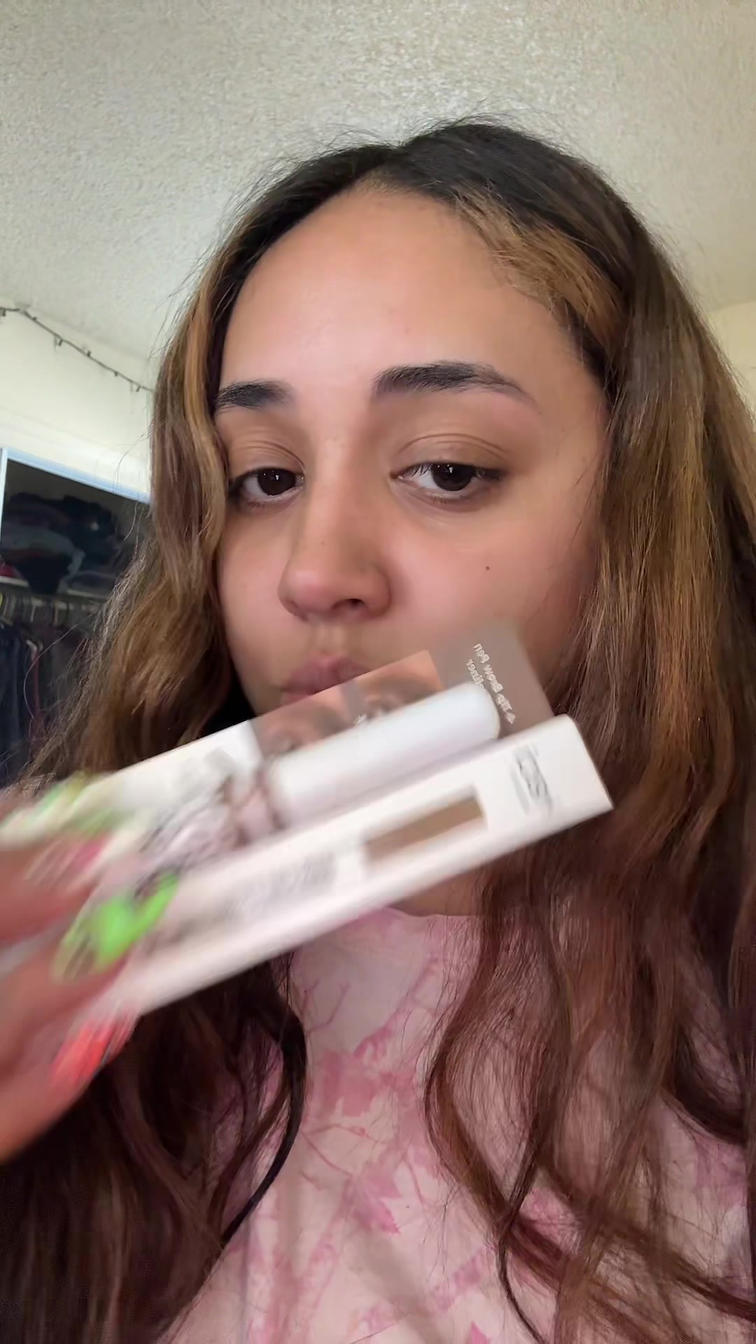 TikTok post by @chaaddsss for HECI Beauty Makeup. Caption reads: Do my eyebrows with me 🥰 @HECI Beauty Makeup.