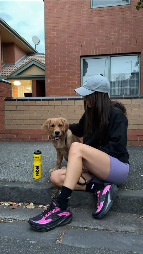 Instagram post by @izzynewbold for rebel sport. Caption reads: [...] some puppy energy 🤏🏼 Available at....