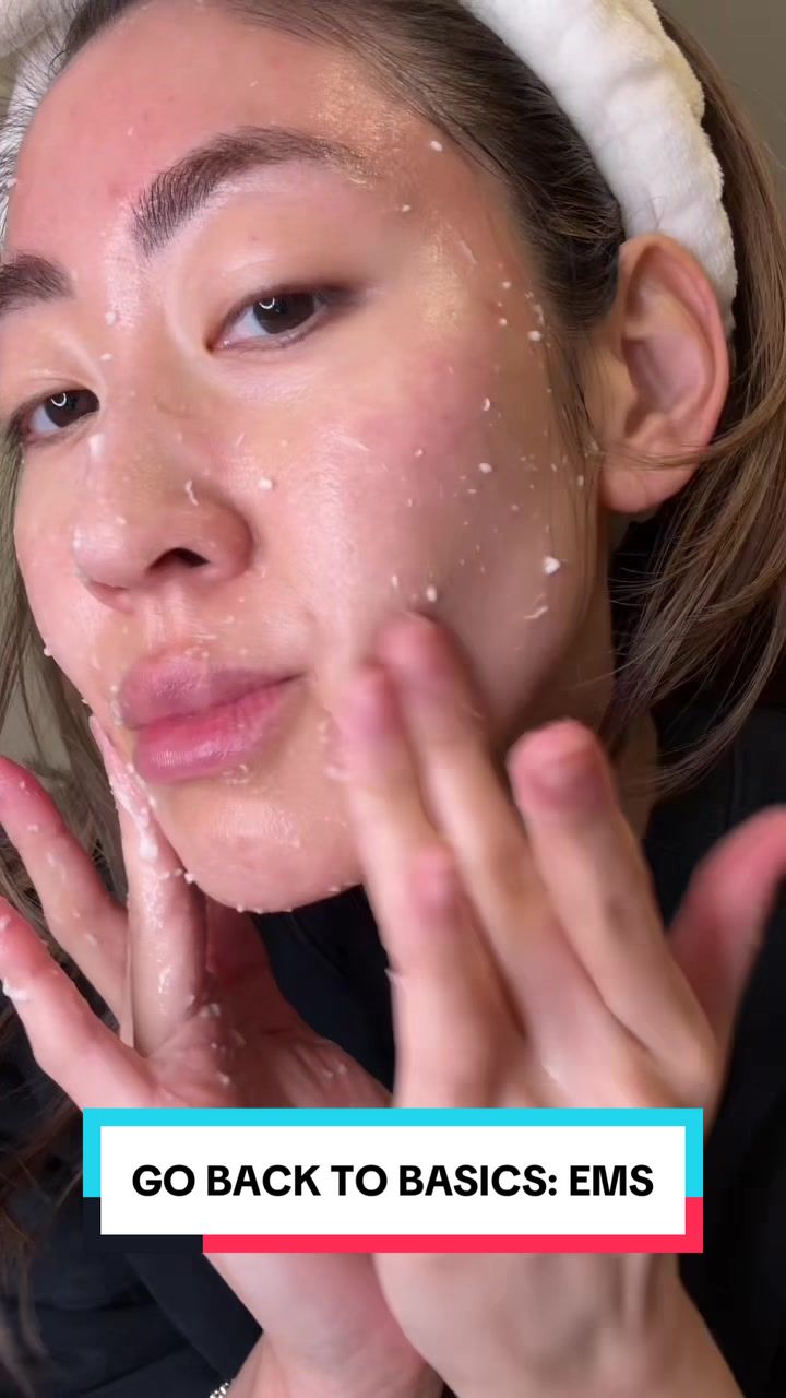 TikTok post by @dr.zionko for Dr.G. Caption reads: Sensitive skin flare? Go back to EMS: exfoliate,....