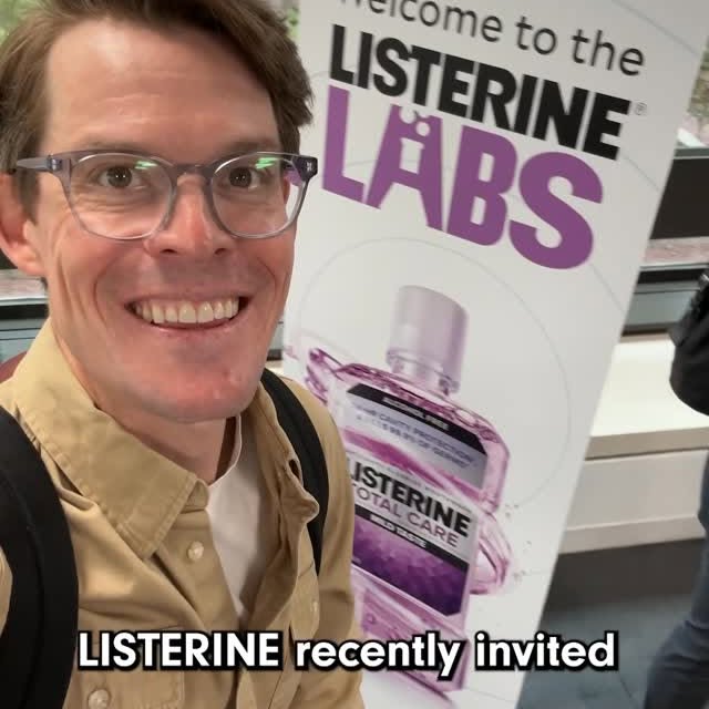 Instagram post by @drjoehanson for LISTERINE. Caption reads: 🧪 So THAT’s what’s really going on in your mouth....