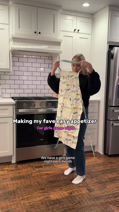 Instagram post by @haliealane for Whirlpool. Caption reads: [...] fave party dish to make?? 👩‍🍳✨ #ad....