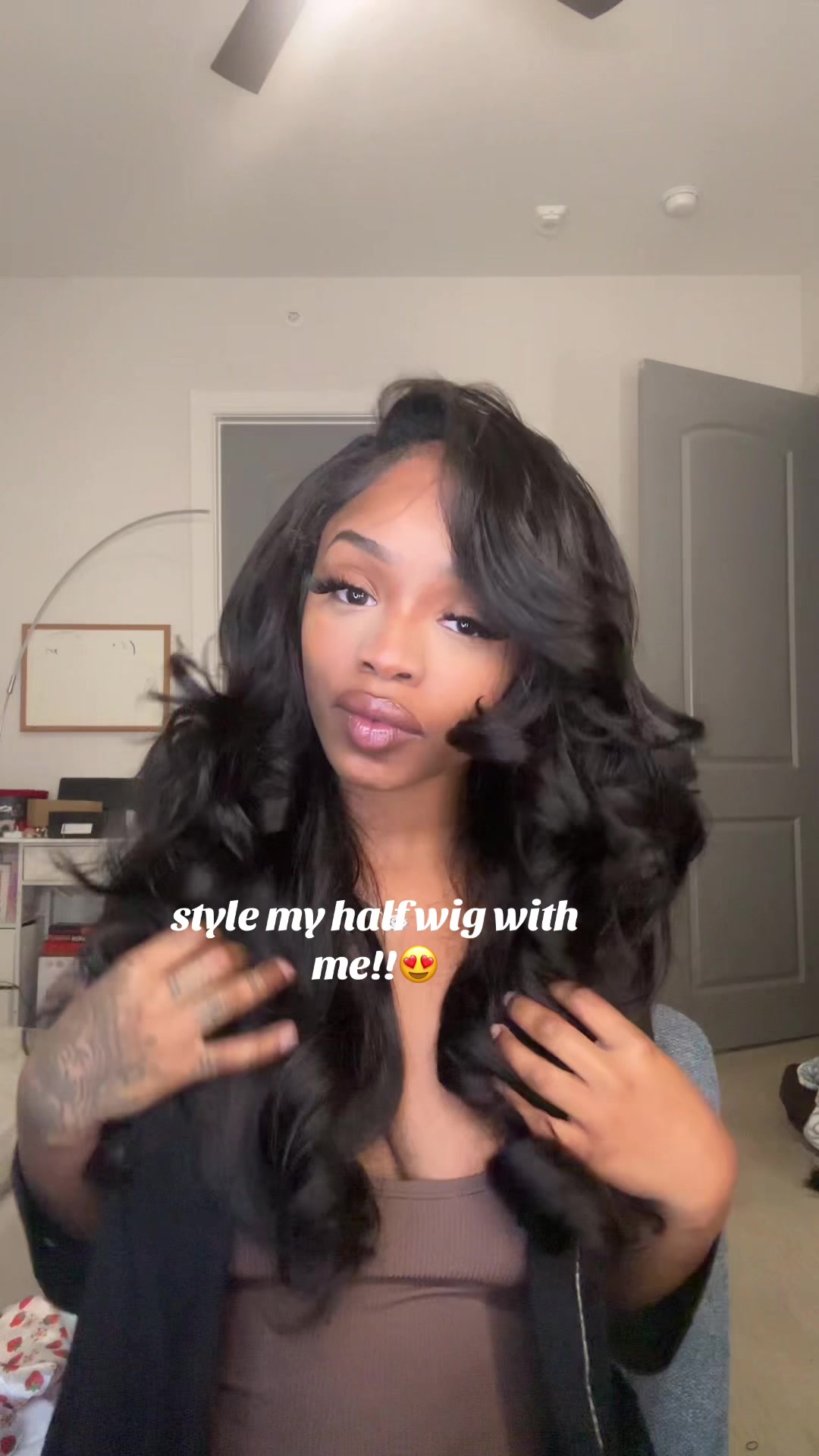 TikTok post by @wh0.nia for Celie Hair. Caption reads: @Celie Hair Store @celiehair [...].