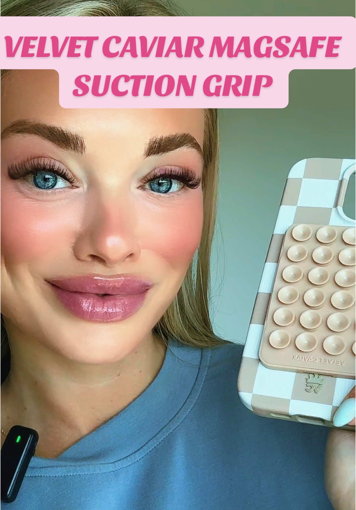 TikTok post by @mora_alyss for VELVET CAVIAR. Caption reads: [...] content creators 📱✨ The Velvet Caviar Nude....