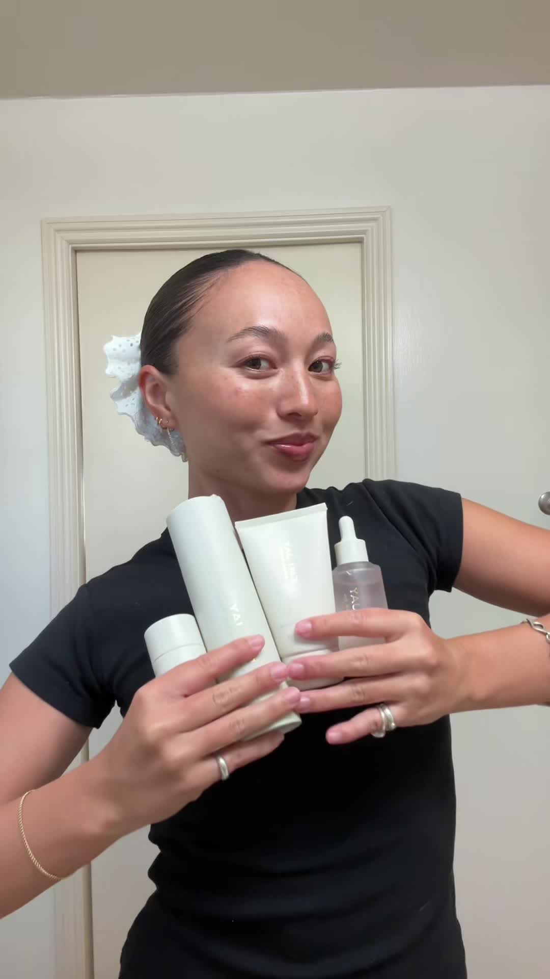 TikTok post by @lessismore.___ for Emi Jay. Caption reads: [...] Products are all linked in my shopmy @Emi....