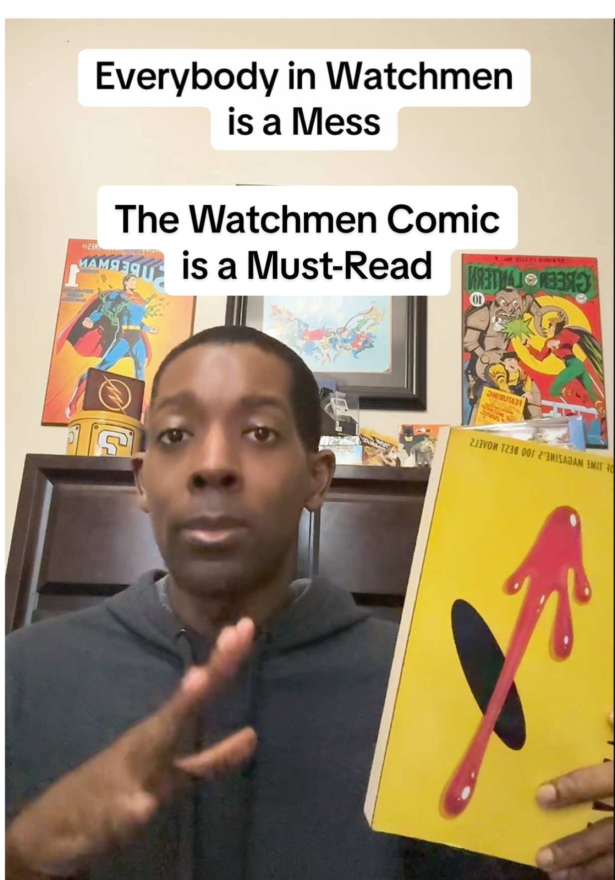 TikTok post by @virgo_blade for Book & Mortar. Caption reads: [...] #comicbook #viraltiktokvideo @Book & Mortar.