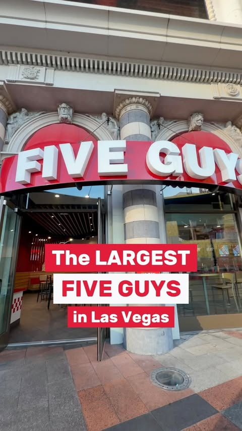 Instagram post by @jesteeicedtea for Narcity. Caption reads: AD - If you haven’t been to the LARGEST Five Guys....