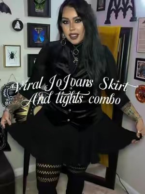 TikTok post by @christystarmua for Jojoans. Caption reads: [...] skirt x tights combo does exist! @JOJOANS....