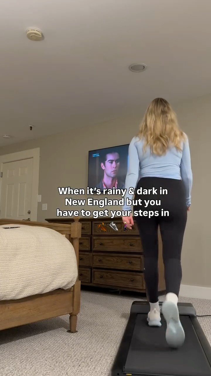 Instagram post by @jennifermartinnn for WalkingPad. Caption reads: How I still hit 8-10k steps a day as a New England....