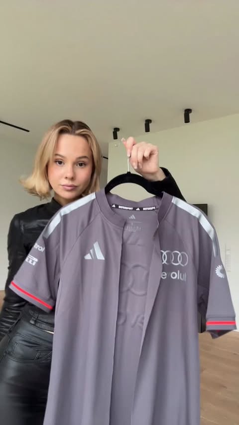 Instagram post by @fioonaax for FORMULA 1. Caption reads: @f1 Jersey upcycling ✂️🧵 #audif1 #motorsport....