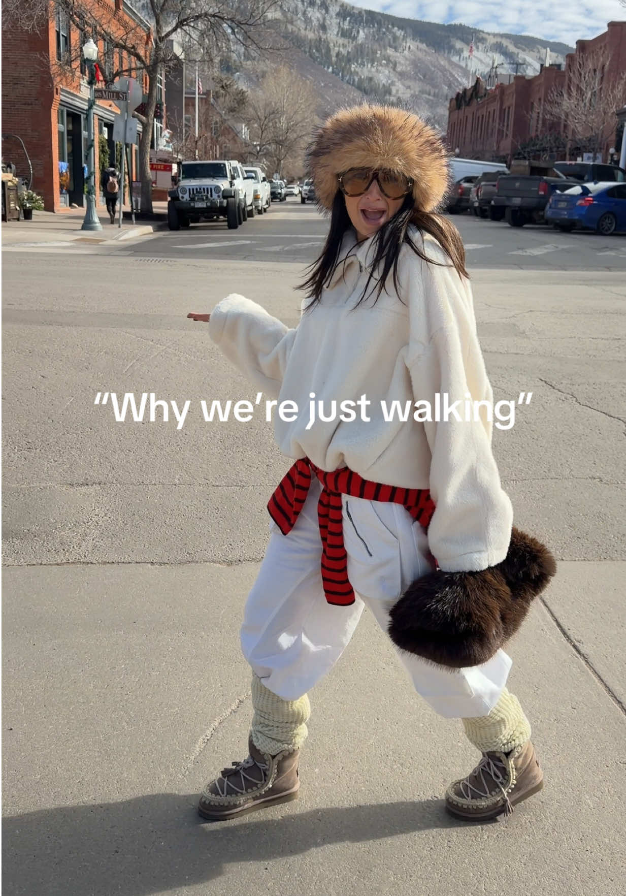 TikTok post by @marisamenist for FP Movement. Caption reads: [...] >>> @Hannah Porter #aspen #aspeninspo @FP....