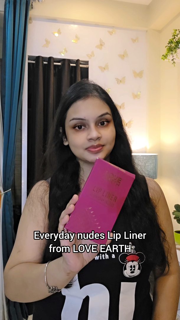 Instagram post by @riya_adhikari_mua for LOVE EARTH. Caption reads: Amazing lip Liner from @loveearth_handmade 

[ Lip....