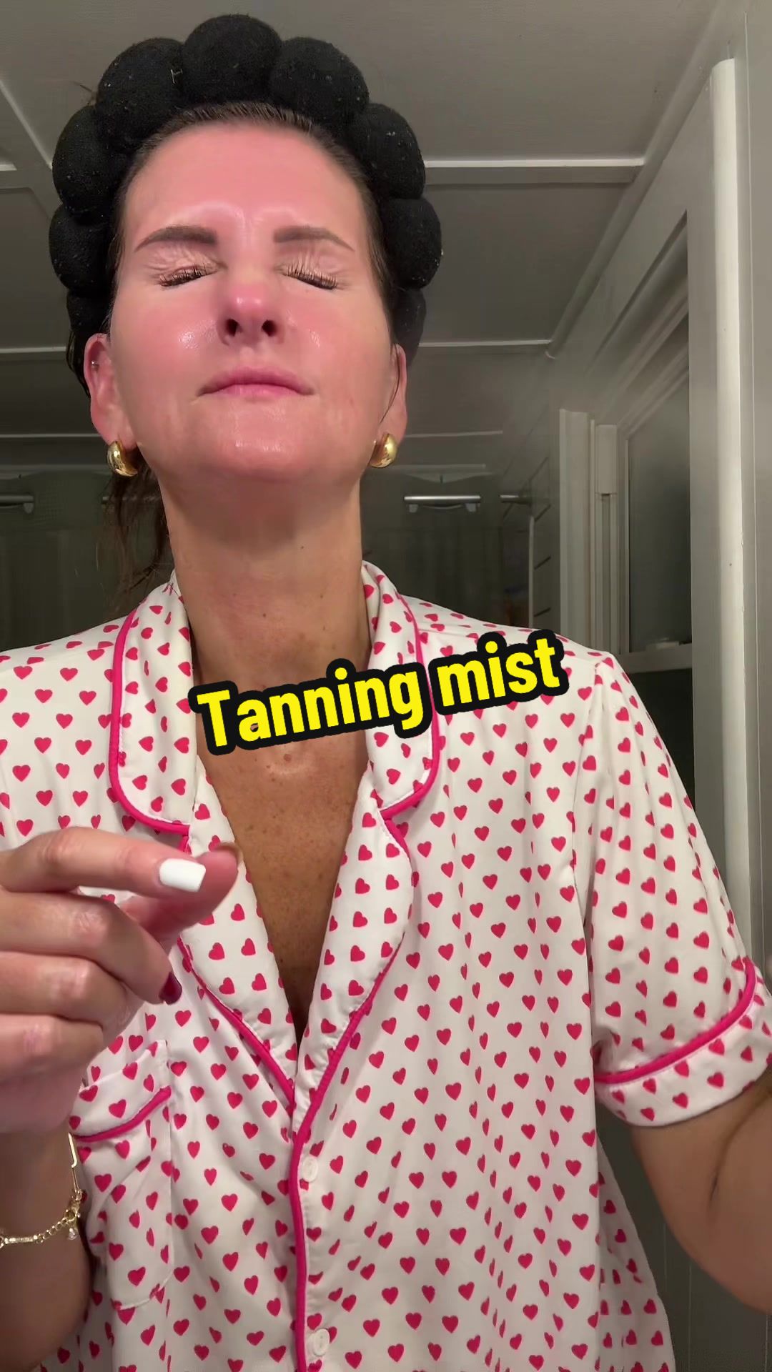 TikTok post by @cbrickard for Peta Jane Beauty. Caption reads: [...] Tanner + face tanner @Peta Jane Beauty.