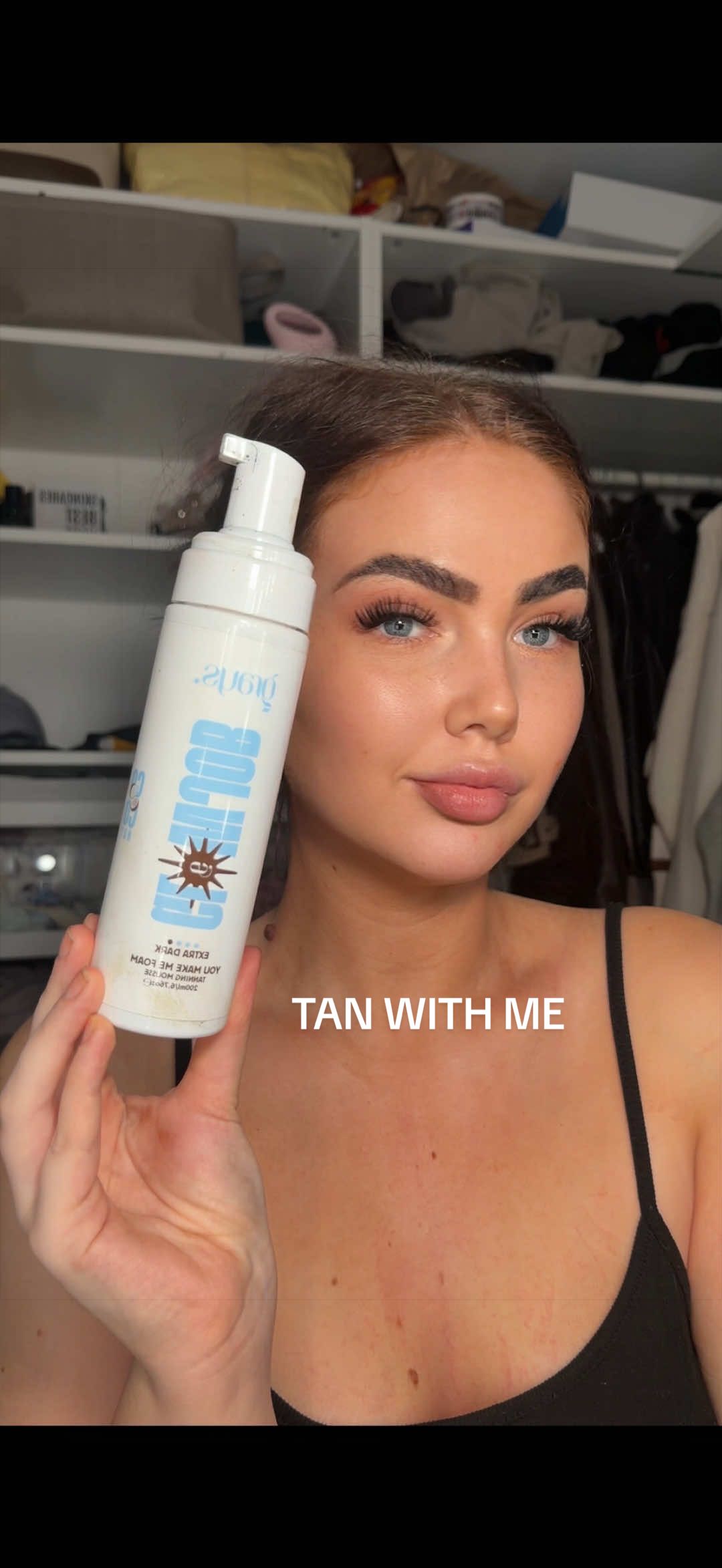 TikTok post by @niammxoxo for Grays Glowjob. Caption reads: How do people actually survive without tanning😅....