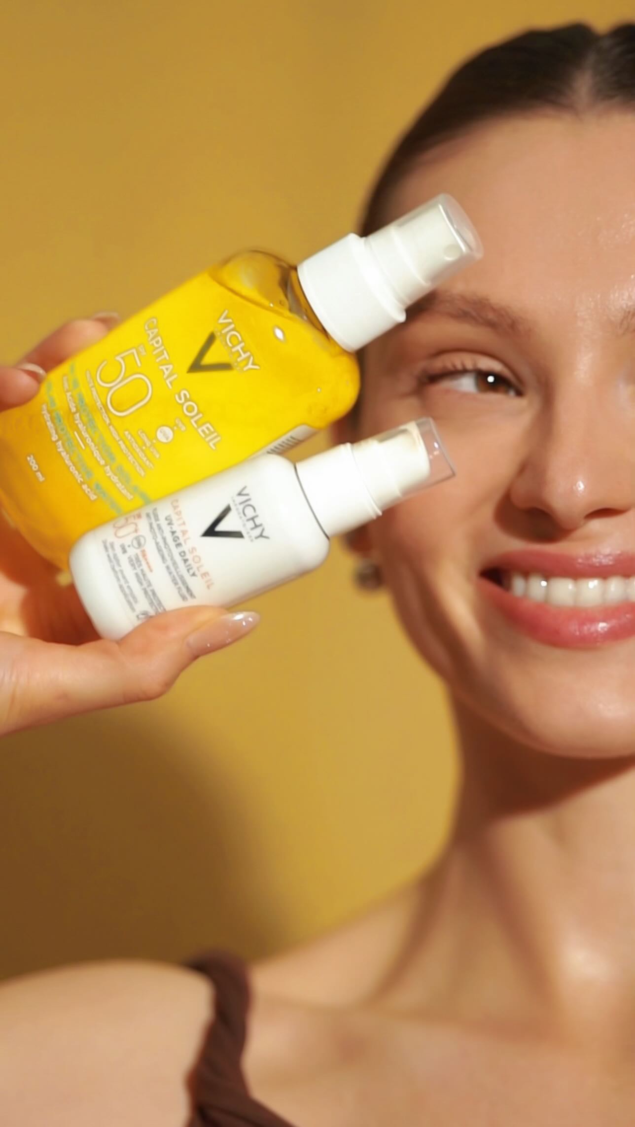 Instagram post by @sonya.davydovska for Vichy Laboratoires. Caption reads: Сонце, літо, активні будні - без SPF зараз ніяк! У....