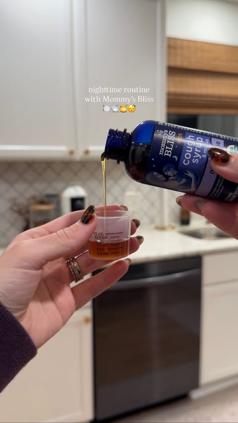 Instagram post by @mrs.mlwilliams for Mommy's Bliss. Caption reads: @mommysbliss Cough Syrup +Mucus supports dry and....