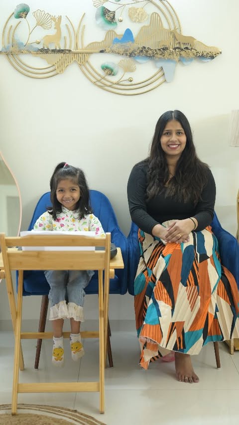 Instagram post by @vaibhavidwivedi for The Artment. Caption reads: [...] my tiny apartment workspace with the Artment....