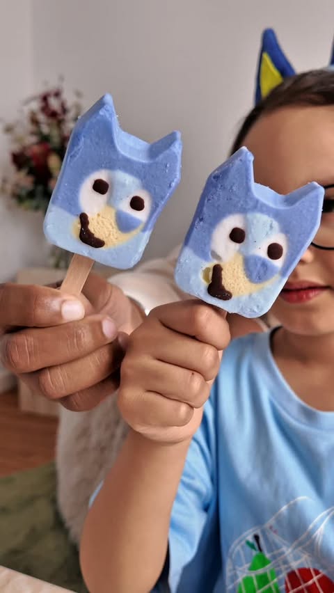 Instagram post by @brisbane_singh_family for Queensland Foodies Network. Caption reads: Introducing the new Streets X Bluey frozen treats....