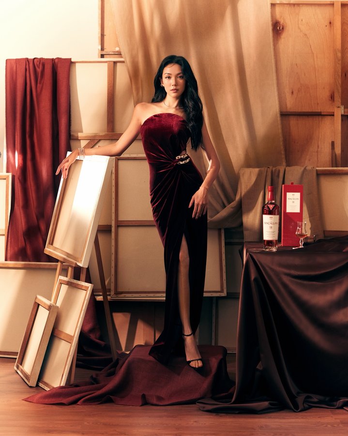 Instagram post by @yoyokulala for The Macallan. Caption reads: Savour The Macallan Sherry Oak Whisky with a....