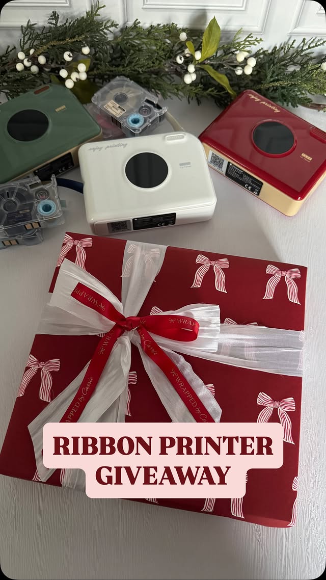 Instagram post by @wrappedbycarrie for Phomemo. Caption reads: GIVEAWAY IS CLOSED

Back with another fun giveaway....