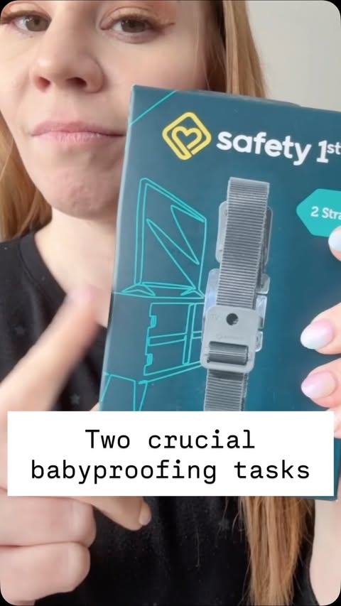 Instagram post by @safebeginnings for Safety 1st. Caption reads: There are two babyproofing tasks that are....