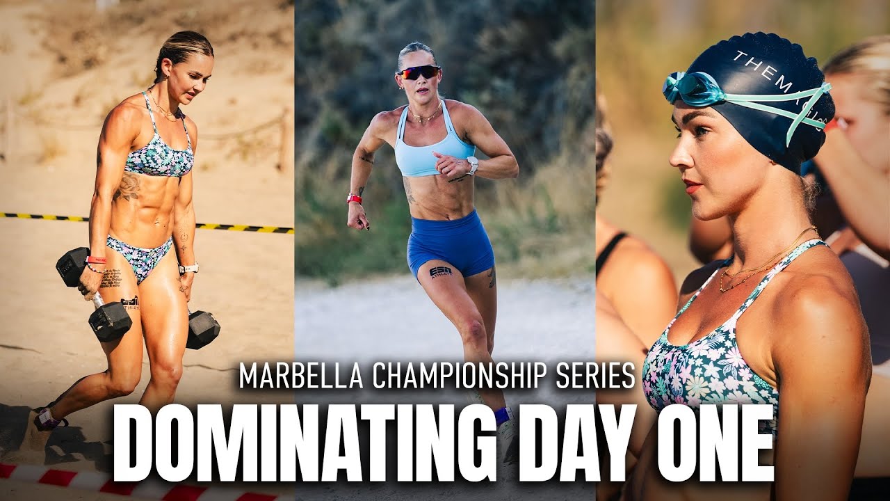 YouTube post by @Lottiealicelamb for EvolveYou. Caption reads: Competition Time | Marbella Crossfit Championship....