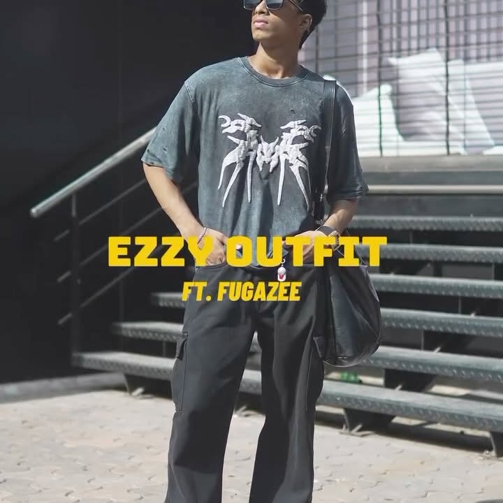 Instagram post by @__shubham__20.00 for Fugazee. Caption reads: “Dripped out in Fugazee — where comfort meets....